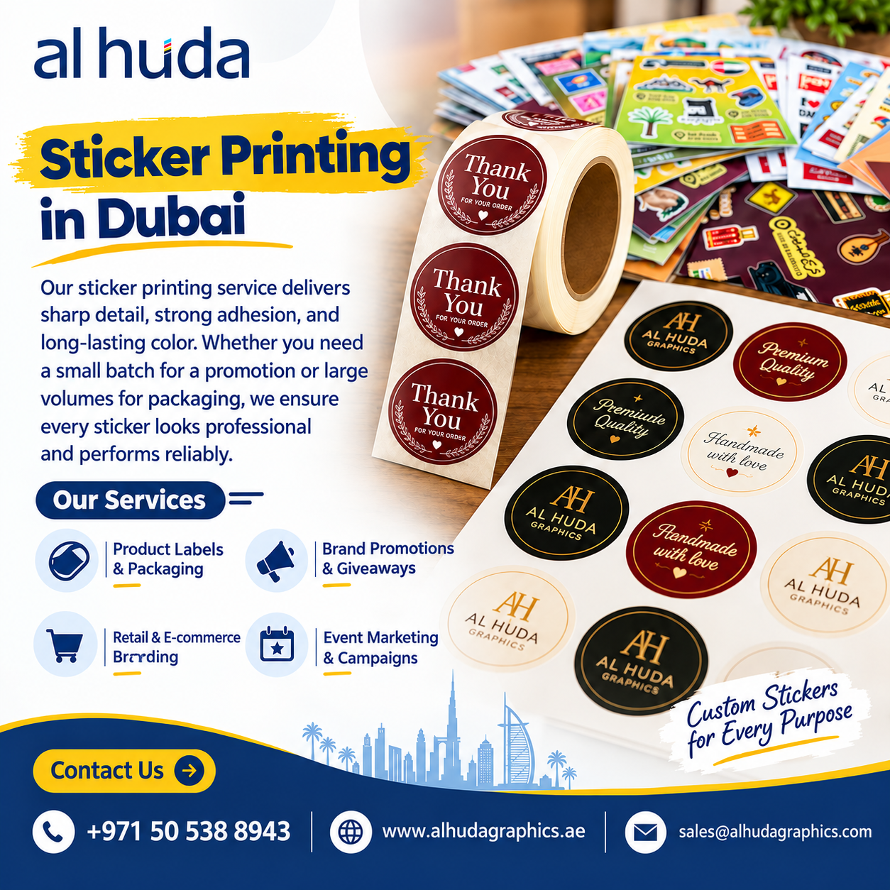 Creative Marketing Using Sticker Printing in Dubai