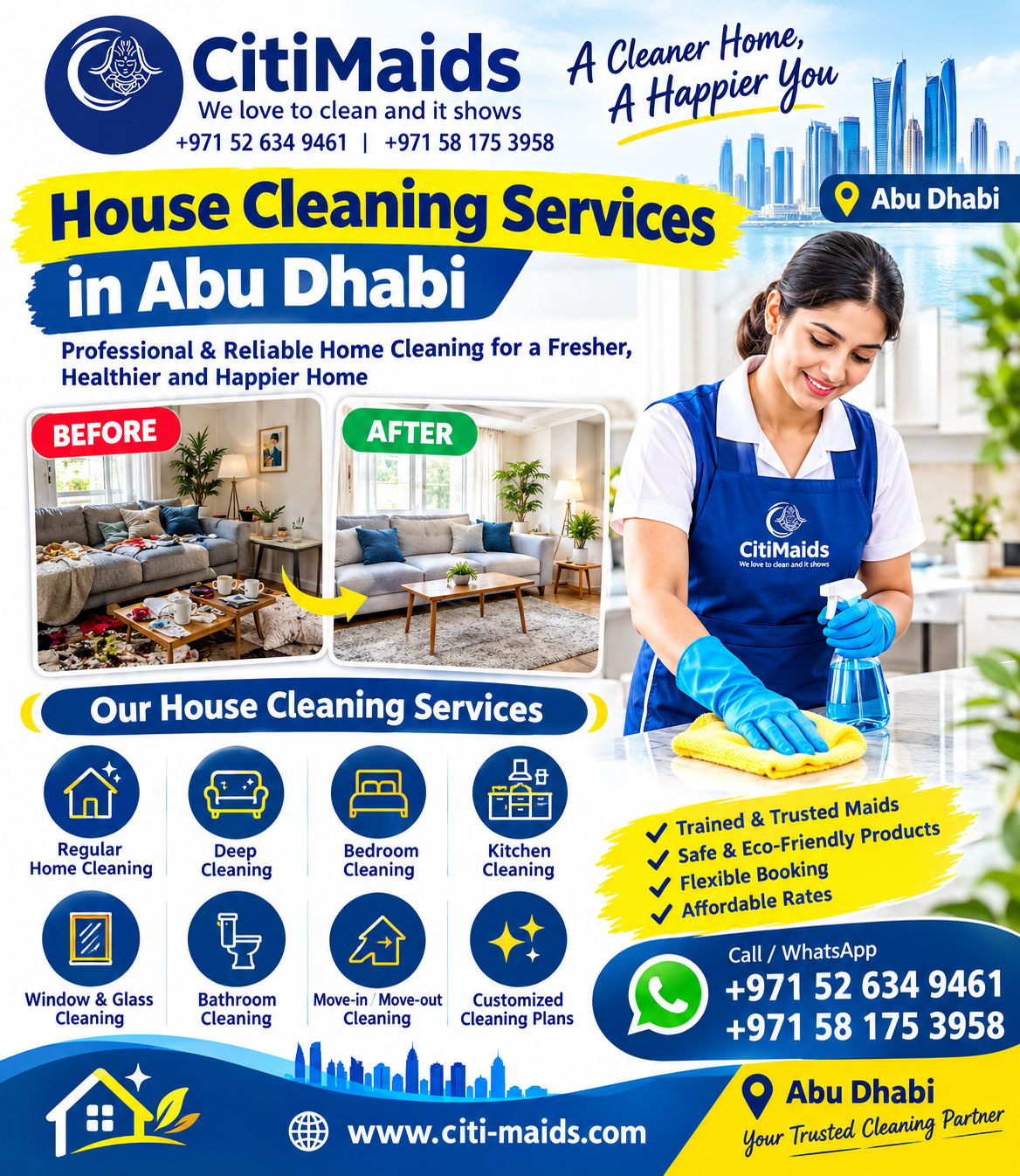 How Much Does Home Cleaning Cost in Abu Dhabi?