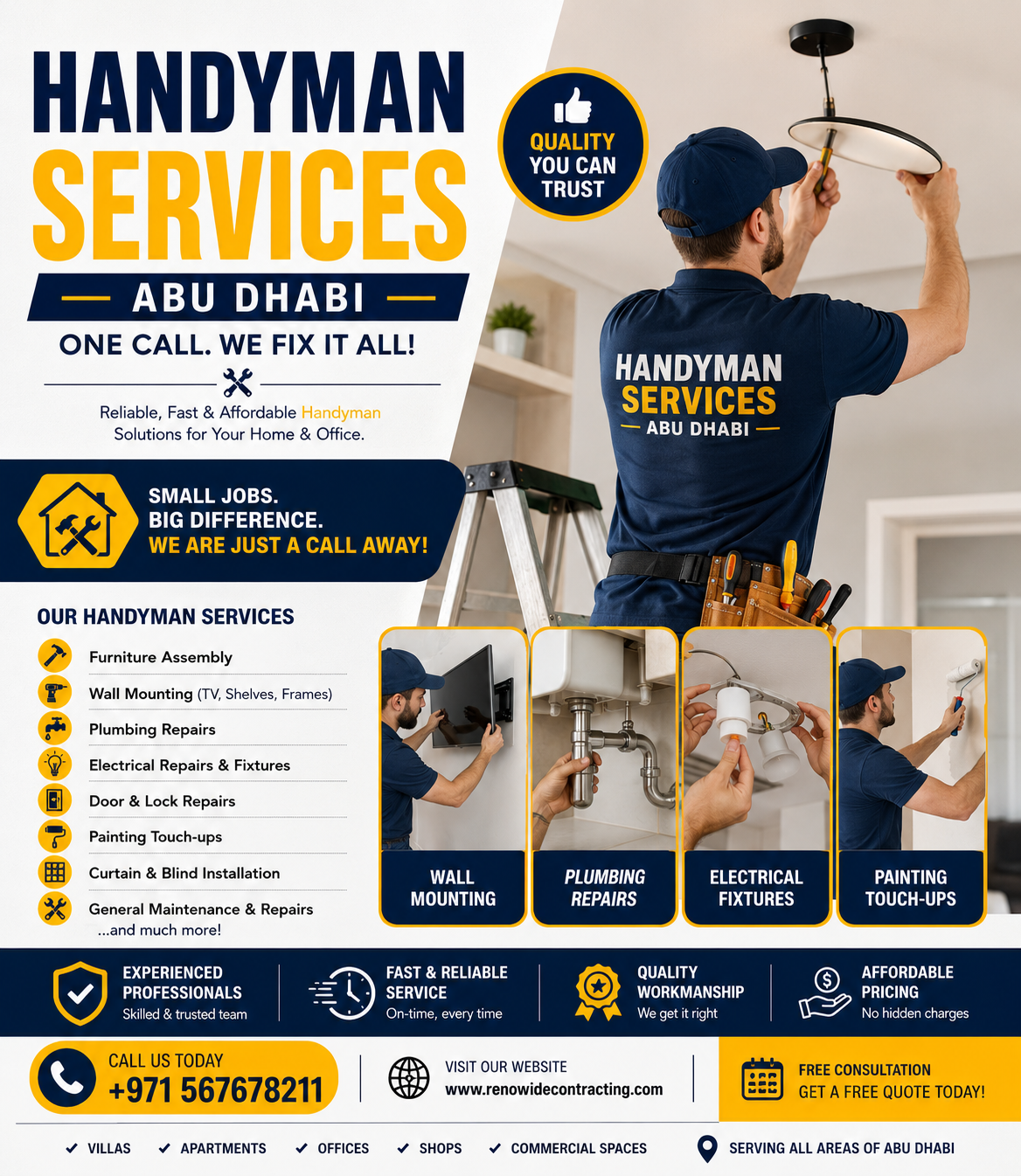 Handyman Services Abu Dhabi - Reliable Home Maintenance Experts